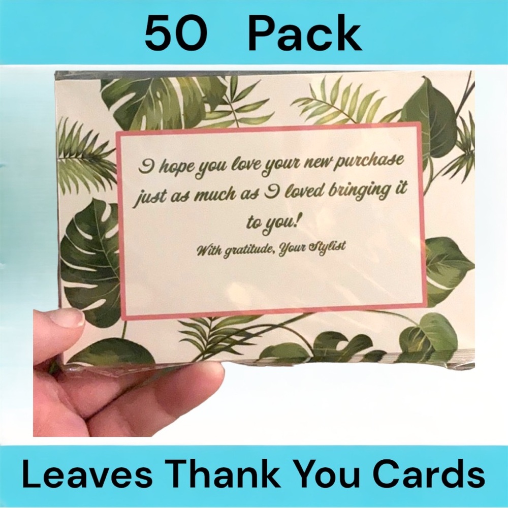50 4X6 Leaves Thank You Cards PRICE IS FIRM - Picture 1 of 2